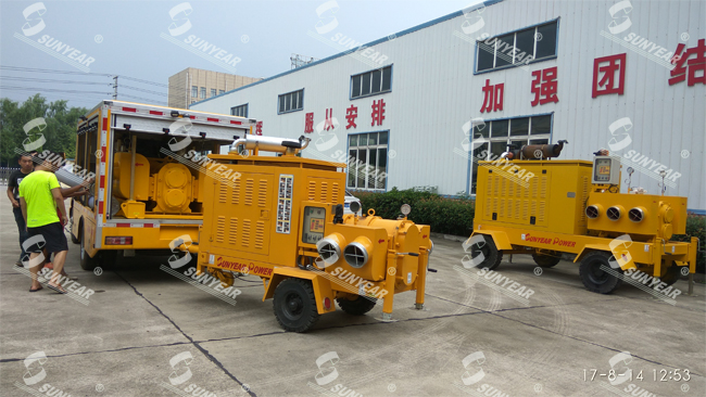 移動泵車調(diào)試現(xiàn)場